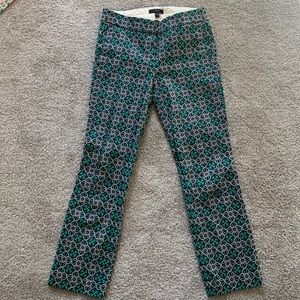 JCrew printed cigarette pants